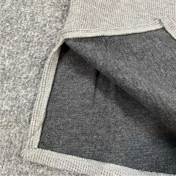 Soft Surroundings Sydney Shirt Medium Gray Waffle Tab Sleeves Cotton 2AU91 - Picture 7 of 7